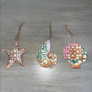 Jim Shore Nautical Sea Shell Christmas Ornaments